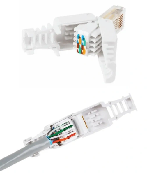 Коннектор RJ-45 Быстрозажимной, для UTP каб, белый