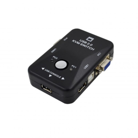 Переключатель KVM 21UA, 2-порта, VGA-USB