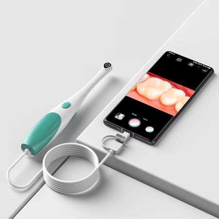 Видеоскоп для полости рта ZCF AN109, 1920*1440, каб USB-C + Lightning, белый