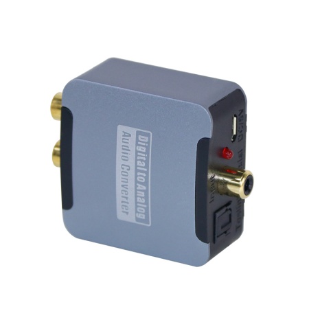 Цифро-аналоговый конвертер AQ5601, Toslink,Coaxial - 2xRCA, 3,5мм