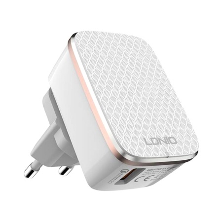 Сетевое зарядное устройство LDNIO A1204Q, 3 A, 18 Вт, USB micro - 1 м
