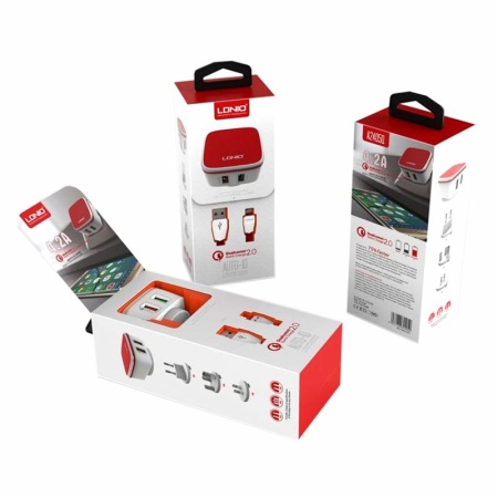 Сетевое зарядное устройство LDNIO A2405Q, 3 A, 30 Вт, USB micro - 1 м