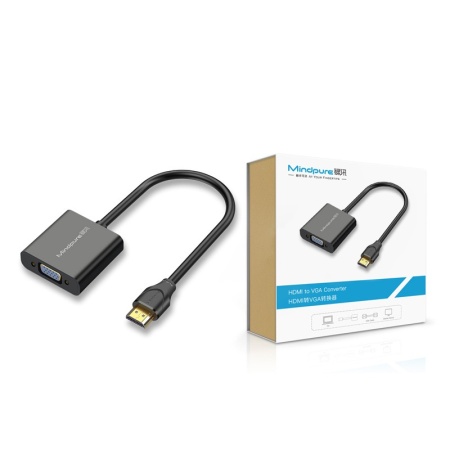 Конвертер HDMI M - VGA F Mindpure AD012, LX10213
