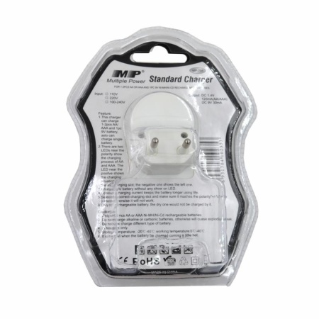 Зарядное устройство Multiple Power MP-704, 2 x АА, 2 x ААА, 1 x крона