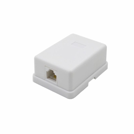 Розетка телефонная RJ11 6P4C, 1 порт, внешняя