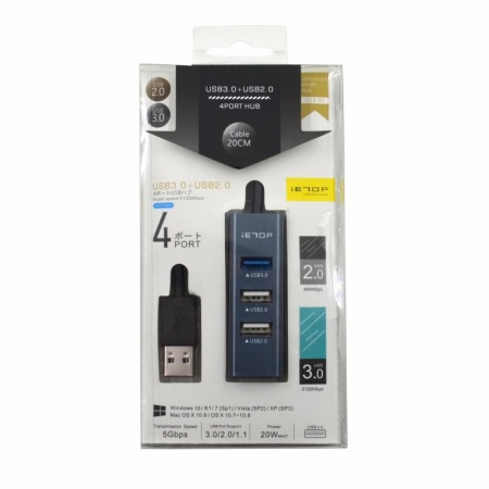USB 3.0-разветвитель iETOP U32-01, 3+1 порта