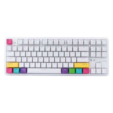 Клавиатура беспроводная, проводная A-Jazz K870T, белая