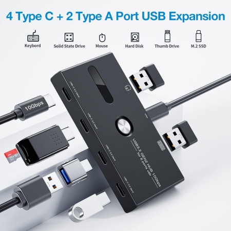 USB 3.2 GEN2-разветвитель MSol H3, 6 портов