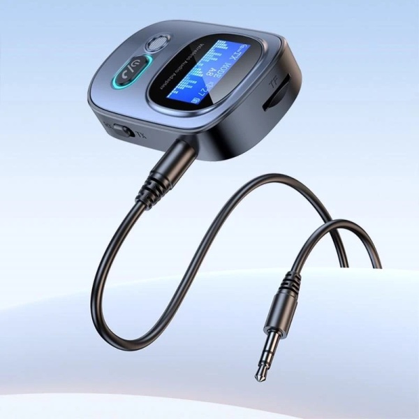 Аудиоприёмник - передатчик T68, 3.5/TF, Bluetooth 5.3, ЖК-дисплей