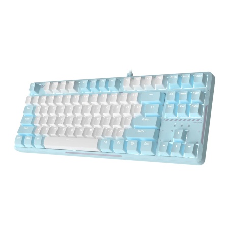 Клавиатура проводная A-Jazz Douyu DKM160, Blue Switch, голубая-белая