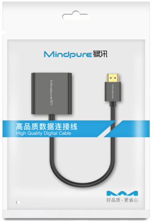 Конвертер HDMI M - VGA F, Mindpure AD022, LX10283