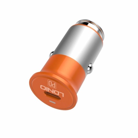 Автомобильное ЗУ LDNIO C61C, 3 A, 18 Вт, USB Type C - Lightning - 1 м