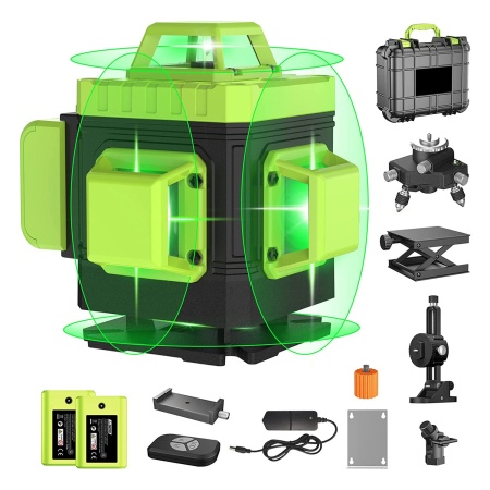 Лазерный уровень LFINE LLX-360-01, пластик кейс + подставка + штатив