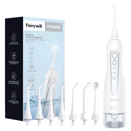 Ирригатор Fairywill FW-5020E, 7 насадок, белый