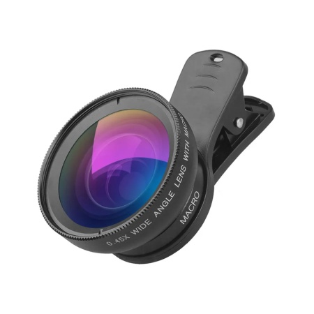 Объектив для смартфона APEXEL APL-0.45WM, макро и широкоуголная линзы