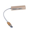 Сетевая карта USB 3.0 + USB 3.0 HUB 3-порта, алюминий