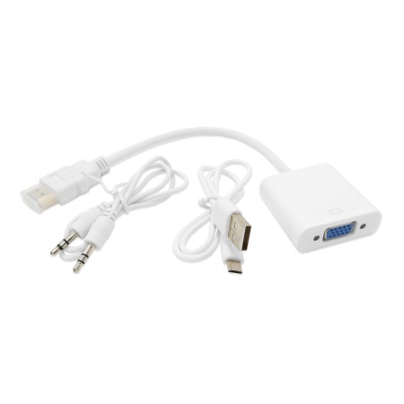 Конвертер HDMI M - VGA F + 3.5 мм + питание