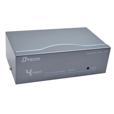 Разветвитель VGA Dtech DT-7254, 4-порта, 250 МГц