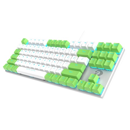 Клавиатура проводная DAREU EK815, Blue Switch, зелёно-белая