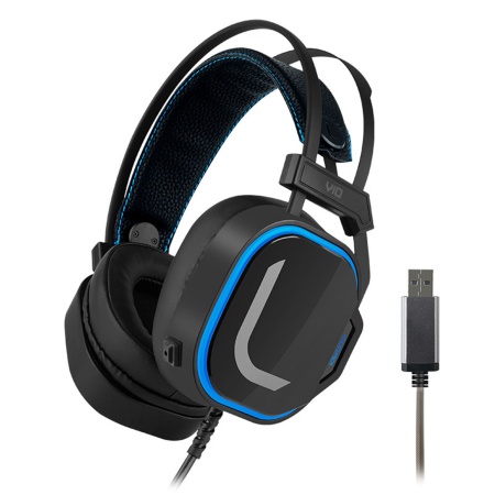Проводная гарнитура MORADI V10 USB, чёрный-синий