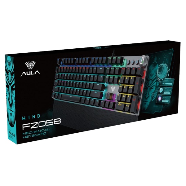 Клавиатура проводная AULA F2058, Blue Switch