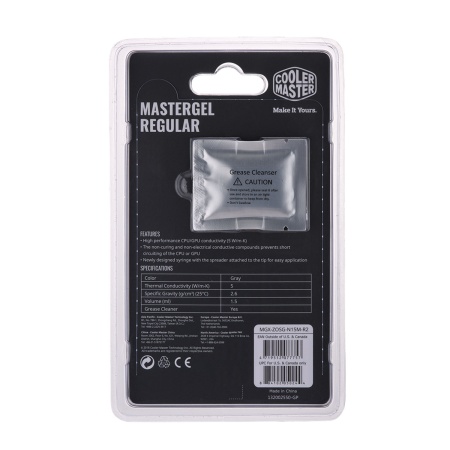 Термопаста Cooler Master Mastergel Regular, 5Вт/мК, 4 гр.