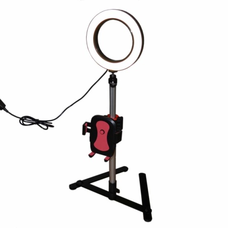 Кольцевая лампа XWJ-1809, настольная, держатель телефона