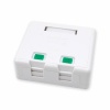 Розетка RJ45/RJ45, зажим, настенная