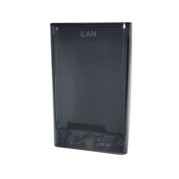 Внешний бокс iLAN Кварц, USB3.1 TypeC, прозрачный тёмный