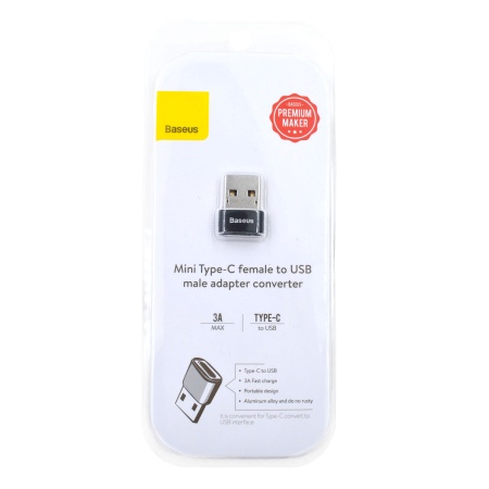 Переходник Baseus CAAOTG-01, USB AM - USB TypeC F