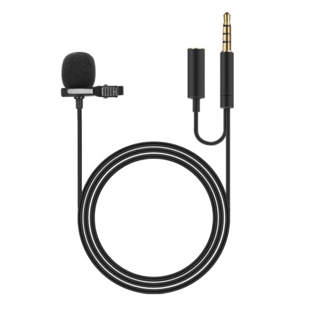 Микрофон петличный JH-043-A, 3.5 мм + 3.5 мм F