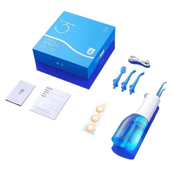 Ирригатор Soocas W3 PRO, 4 насадки, голубой