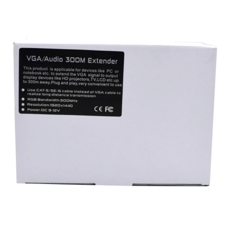 Удлинитель VGA, до 300 м, патч корд