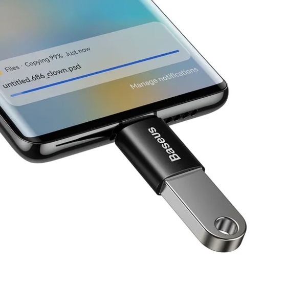OTG переходник Baseus Ingenuity Series Mini, USB TypeC M - USB AF