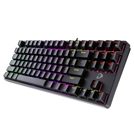 Клавиатура проводная DAREU GLORY, EK-87, Red Switch, Ru, чёрная