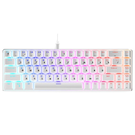 Клавиатура беспроводная, проводная Metoo Zero X79, Red Switch, белая