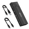 Внешний бокс M182 SSD M.2 NVMe/SATA + HUB 2*USB 3.2 + Card Reader TF/SD