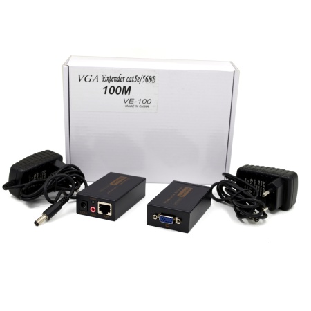 Удлинитель VGA, до 100 м, патч корд