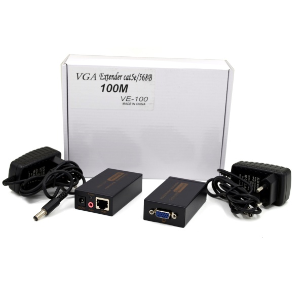 Удлинитель VGA, до 100 м, патч корд