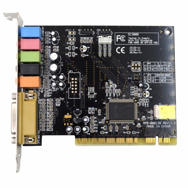 Внутренняя звуковая карта SC3000, PCI, 5.1, CMI8738 + Game port