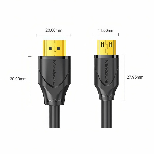 Кабель HDMI F - miniHDMI M Mindpure, AD016, LX10232, 1.5 м