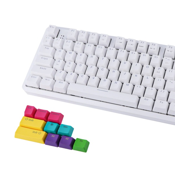 Клавиатура беспроводная, проводная A-Jazz K870T, белая