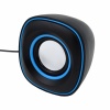 Колонки 2.0 D-015, USB, чёрный-синий