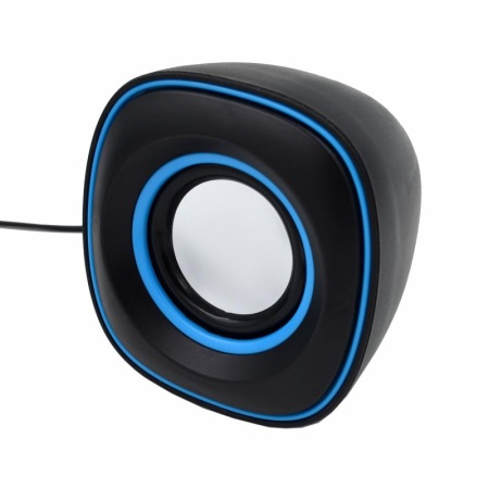 Колонки 2.0 D-015, USB, чёрный-синий