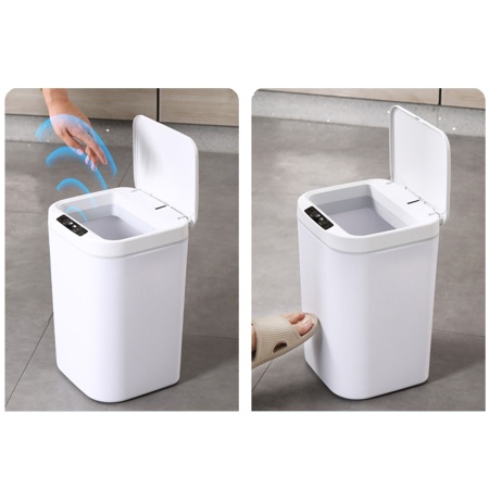 Сенсорное мусорное ведро MSol E861 Smart Sensor, 3 режима, 4*АА, 15л, белое