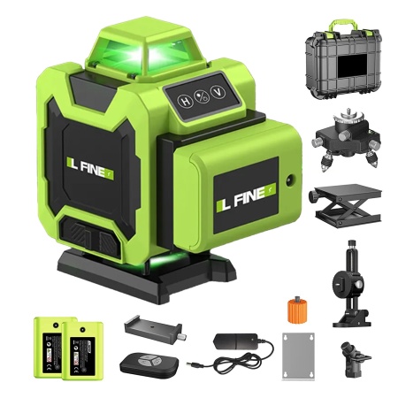 Лазерный уровень LFINE LLX-360-05, пластик кейс + подставка