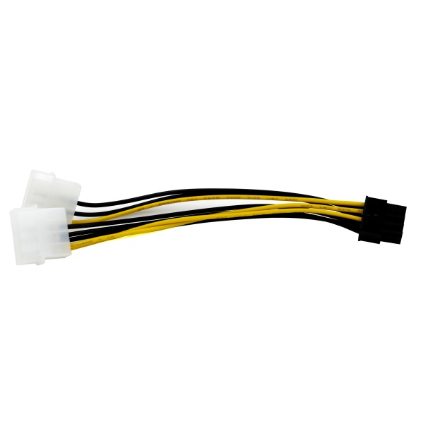 Кабель переходник Molex M x2 - PCIe 8pin M, 20см