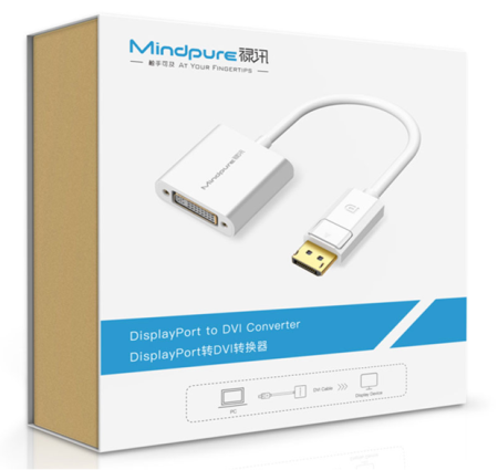 Конвертер DisplayPort M - DVI-I F (24+5), Mindpure AD019, LX10251