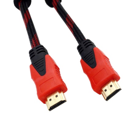 Кабель HDMI M - HDMI M, LAN, чёрно-красный