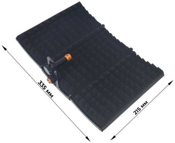 Акустический экран Yalimio, 3 панели, металл, мини, чёрный